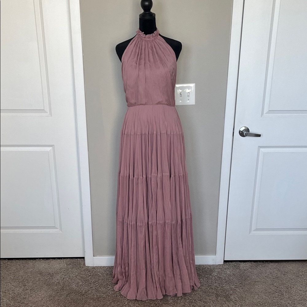 Nasty Gal Dusty Pink Backless Maxi Dress